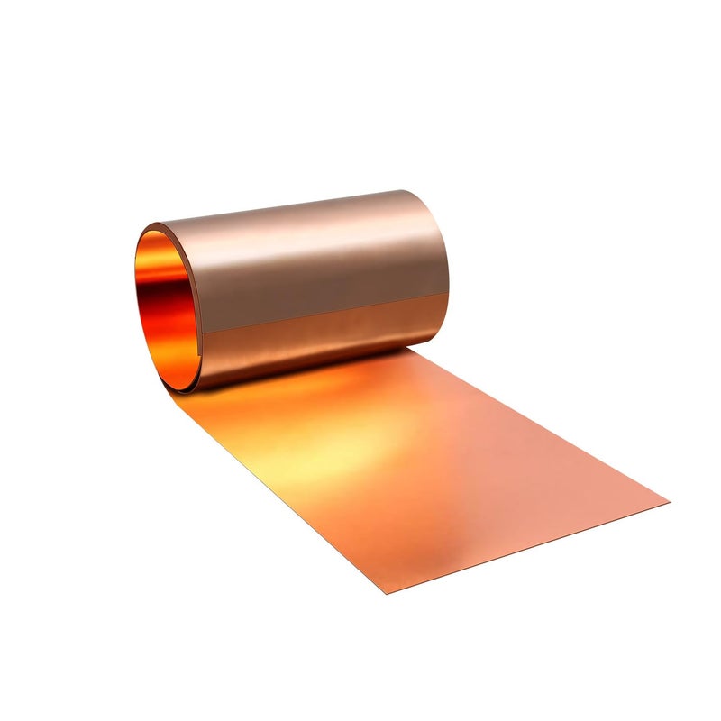 Uxney Copper Sheet Roll, 1000x150x0.5mm Copper Flashing Roll, 25 Gauge Thick Pure Copper Plate & Strip for Roofing, DIY Projects, House Repair, Crafts and Metal Working - Image 1
